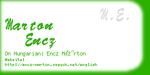 marton encz business card